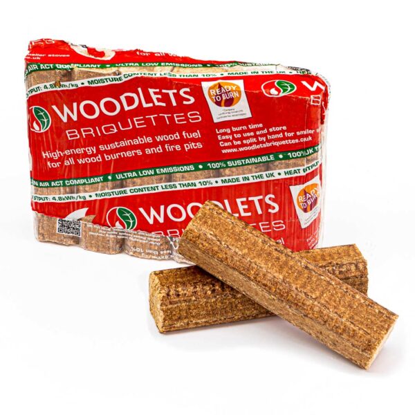 A pack of Woodlets Briquettes